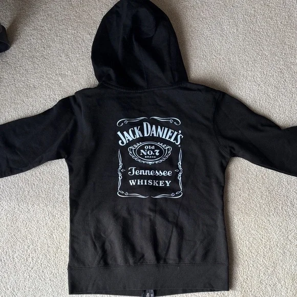 Jack Daniels Black Zip Up Hoodie - Picture 3 of 3